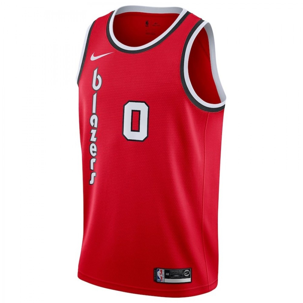 Men's Portland Trail Blazers Damian Lillard #0 Red Swingman Jersey - Classic Edition-Pro Kit Vault | Brand New 26/27 Sports Jerseys